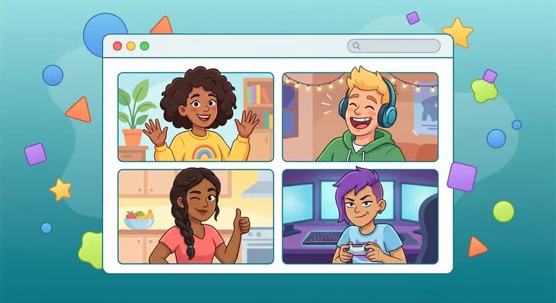 FaceFlowで一緒にビデオチャットとゲームを楽しむ友達